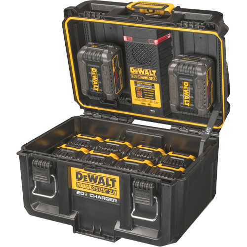 ToughSystem&reg; 2.0 20V Dual Port Charger, 14" x 15" x 9", Black/Yellow Helyx Safety & Industrial Supplies