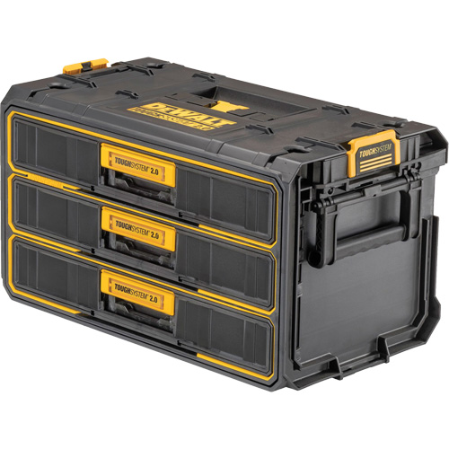 ToughSystem&reg; 2.0 Three-Drawer Unit, 21-4/5" x 12-3/10" x 12-3/5", Black/Yellow Helyx Safety & Industrial Supplies