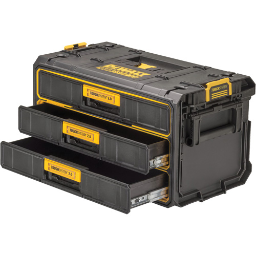 ToughSystem&reg; 2.0 Three-Drawer Unit, 21-4/5" x 12-3/10" x 12-3/5", Black/Yellow Helyx Safety & Industrial Supplies