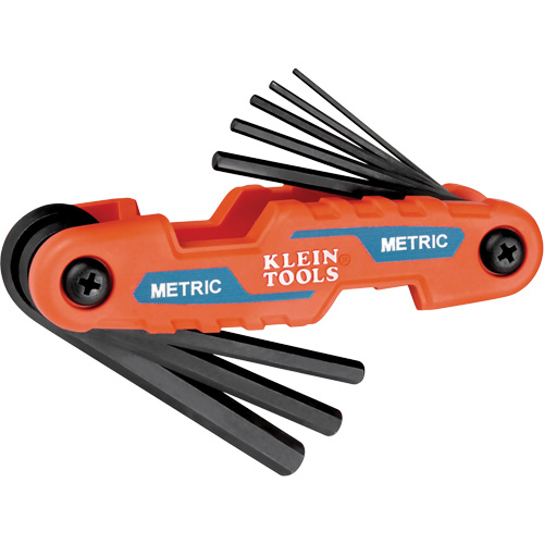 Compact Folding Hex Key Set, 8 Pcs., Metric Helyx Safety & Industrial Supplies