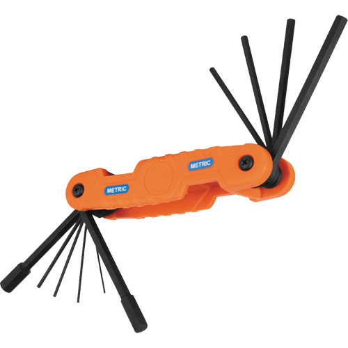 Pro Folding Hex Key Set, 10 Pcs., Metric Helyx Safety & Industrial Supplies