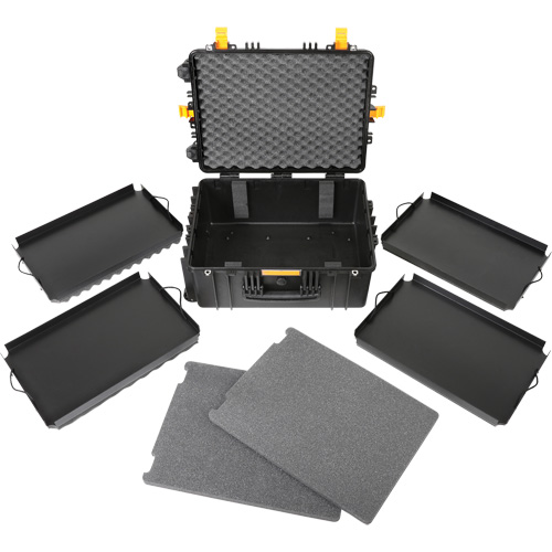 Heavy-Duty Portable Rolling Tool Case, 18-3/5" W x 24-3/5" D x 11-1/2" H, Black Helyx Safety & Industrial Supplies