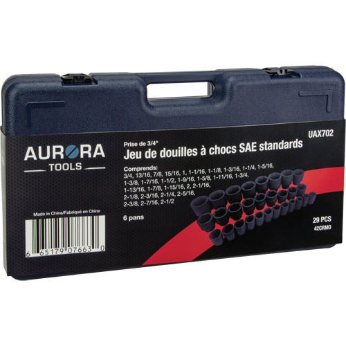 SAE Socket Set, 29 Pcs, Impact, 3/4" Drive Size Helyx Safety & Industrial Supplies