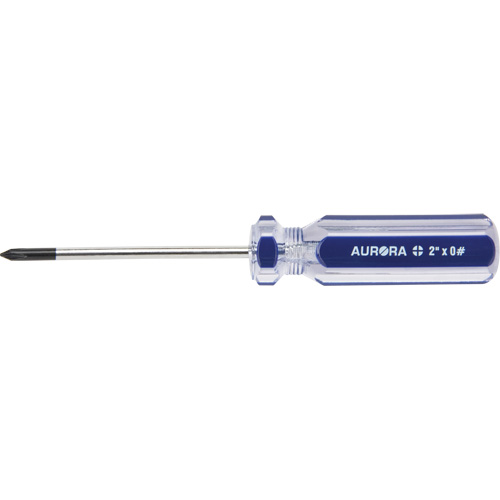 Tournevis Philips bleu transparent avec bandes, #0, Prise Plastique Helyx Safety & Industrial Supplies