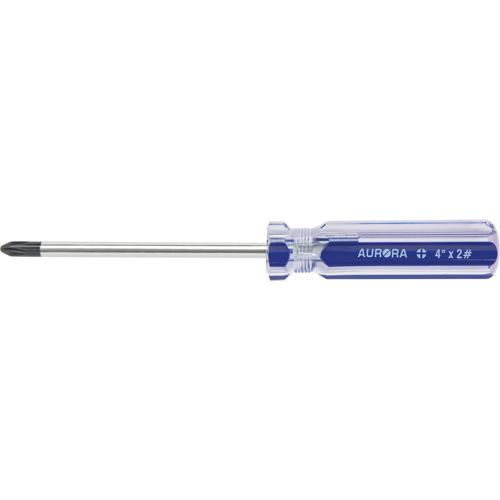 Tournevis Philips bleu transparent avec bandes, #2, Prise Plastique Helyx Safety & Industrial Supplies