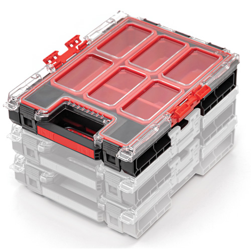 Arx Medium Organizer with Bins, 10-3/10" x 14-3/10" x 3", Black Helyx Safety & Industrial Supplies