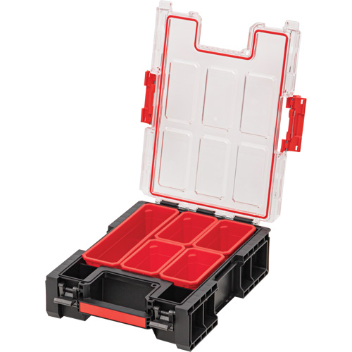 Arx&reg; Medium Tall Organizer with Bins, 10-2/5" x 14-3/10" x 4-1/5", Black Helyx Safety & Industrial Supplies