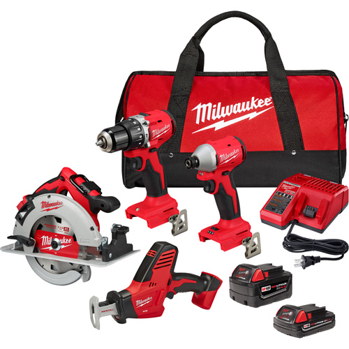 Trousse combin&eacute;e 4 outils, Lithium-ion, 18 V Helyx Safety & Industrial Supplies