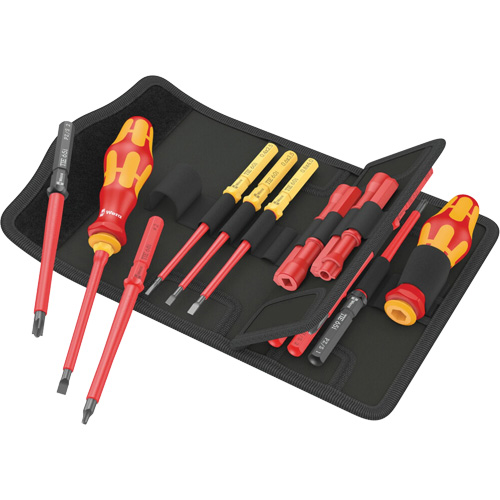 Insulated Screwdriver Set for Slotted Screws, 1000 V, 18 Pcs Helyx Safety & Industrial Supplies