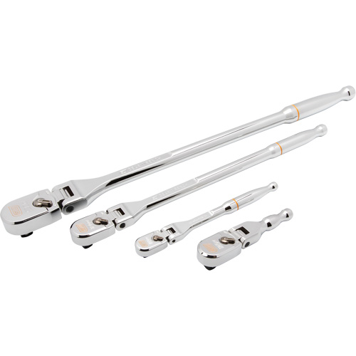 Ensemble de rochet &agrave; t&ecirc;te en goutte et manche enti&egrave;rement poli avec prises 1/4", 3/8" & 1/2" 120XP Helyx Safety & Industrial Supplies