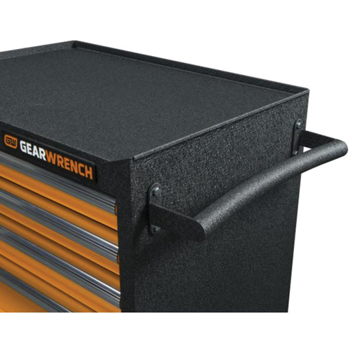 GSX Series Rolling Tool Cabinet, 6 Drawers, 36" W x 18-1/5" D x 37-2/5" H, Black/Orange Helyx Safety & Industrial Supplies