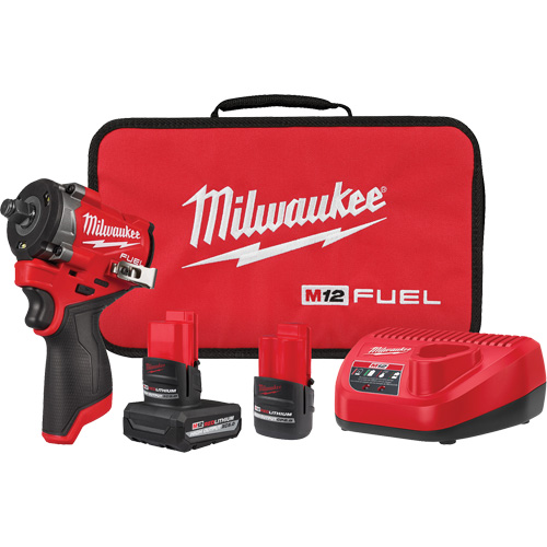 Fuel Stubby Impact Wrench Kit, 12 V, 1/2" Socket Helyx Safety & Industrial Supplies