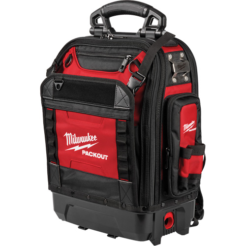 Sac &agrave; dos structur&eacute; PackOut, 9-1/2" lo x 18" la, Noir/Rouge, Polyester Helyx Safety & Industrial Supplies