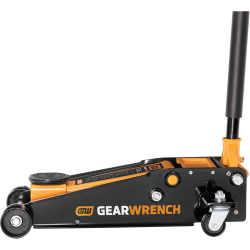 Heavy-Duty Floor Jack, 3 Ton(s) Capacity, 5-1/4" Lowered, 18-1/4" Raised, Manual Hydraulic Helyx Safety & Industrial Supplies