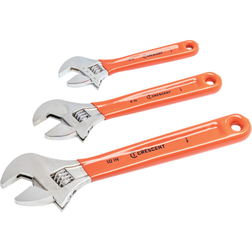 Jeu de cl&eacute;s &agrave; prise coussin&eacute;e, Ajustable, 3 morceaux Helyx Safety & Industrial Supplies