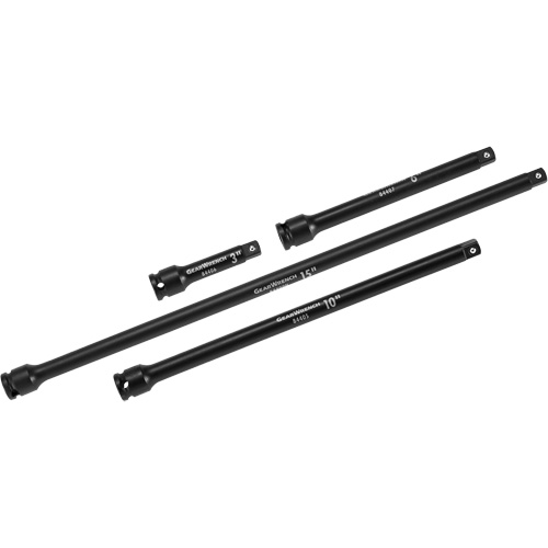 Jeu de rallonges &agrave; chocs, Prise de 3/8", Fini Phosphate de mangan&egrave;se, 4 Mcx Helyx Safety & Industrial Supplies