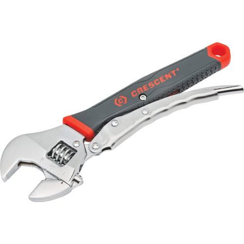 Locking Adjustable Dual Material Wrench, 10" L, 2-18/25" Max Width, Chrome/Polished Helyx Safety & Industrial Supplies