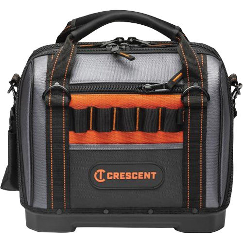 Sac ouvert de 14" pour outils d'ouvrier, Polyester, 32 pochettes, Noir/Gris Helyx Safety & Industrial Supplies