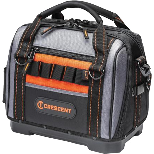 Sac ouvert de 14" pour outils d'ouvrier, Polyester, 32 pochettes, Noir/Gris Helyx Safety & Industrial Supplies