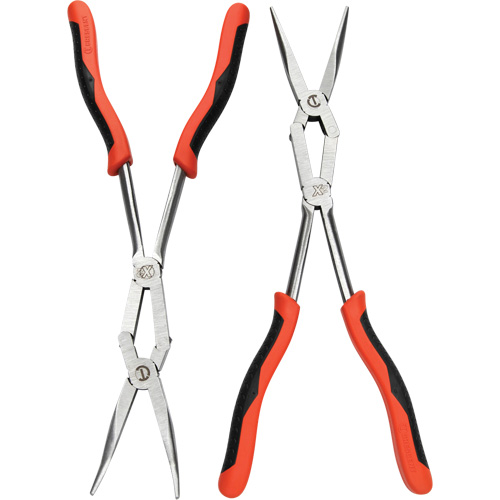 Jeu de pinces bimat&eacute;riau &agrave; bec long droite et pli&eacute;e X2, 2 Morcea Helyx Safety & Industrial Supplies