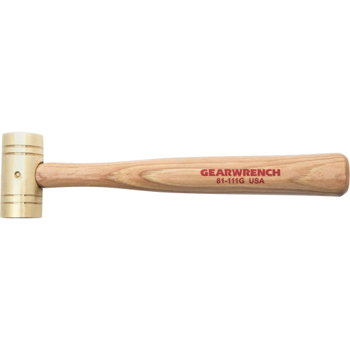 Brass Hammer with Hickory Handle, 1 lbs Head Weight, 11" L Helyx Safety & Industrial Supplies