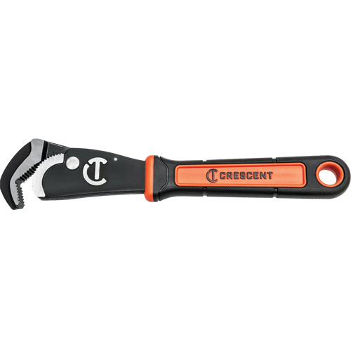 Self-Adjusting Dual Material Pipe Wrench, 1-1/2" Jaw Capacity, 12" Long, Black Oxide Finish, Cushion Handle Helyx Safety & Industrial Supplies