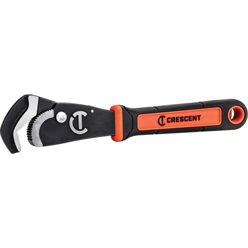 Self-Adjusting Dual Material Pipe Wrench, 1-1/2" Jaw Capacity, 12" Long, Black Oxide Finish, Cushion Handle Helyx Safety & Industrial Supplies