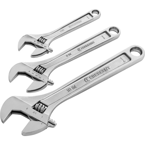Jeu de cl&eacute;s, Ajustable, 3 morceaux, Imp&eacute;rial et m&eacute;trique Helyx Safety & Industrial Supplies