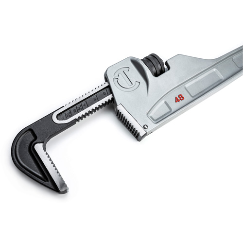 Pipe Wrench, 6" Jaw Capacity, 48" Long, Powder Coated Finish, Non-Ergonomic Handle Helyx Safety & Industrial Supplies