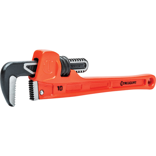 SLIM JAW Pipe Wrench, 1-9/10" Jaw Capacity, 10" Long, Powder Coated Finish, Non-Ergonomic Handle Helyx Safety & Industrial Supplies