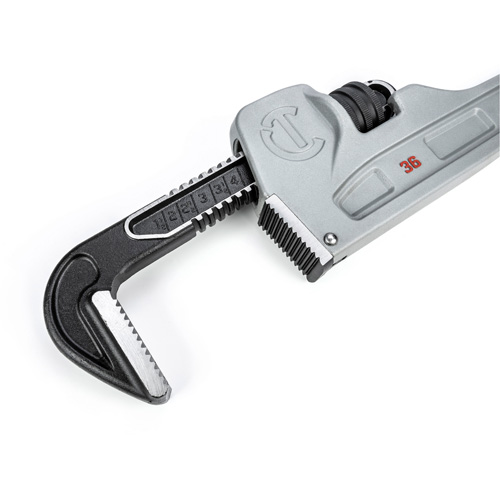 Pipe Wrench, 5" Jaw Capacity, 36" Long, Powder Coated Finish, Non-Ergonomic Handle Helyx Safety & Industrial Supplies