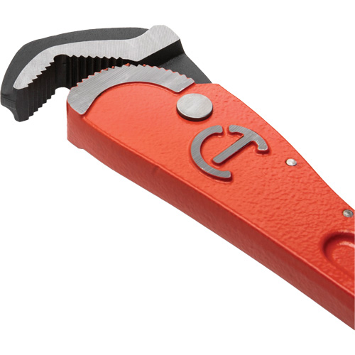 Self-Adjusting Pipe Wrench, 1-1/2" Jaw Capacity, 12" Long, Powder Coated Finish, Non-Ergonomic Handle Helyx Safety & Industrial Supplies