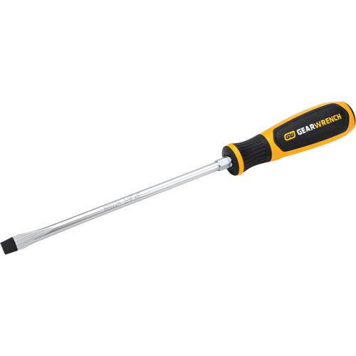 Slotted Dual Material Screwdriver, 3/8", 13-1/10" L, Plastic Handle Helyx Safety & Industrial Supplies