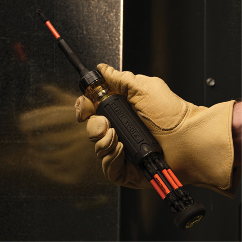 15-in-1 Ratcheting Impact-Rated Multi-Bit Torsion Zone Screwdriver, 9-1/2" L, Cushion Grip Handle Helyx Safety & Industrial Supplies