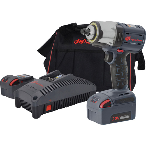 Compact High Torque Cordless Impact Wrench Kit, 20 V, 1/2" Socket Helyx Safety & Industrial Supplies