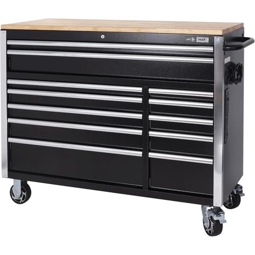 HDRC5212 Armoire mobile de s&eacute;rie HD, 12 tiroirs, 51-1/4" la x 21" p x 40-3/10" h, Noir Helyx Safety & Industrial Supplies