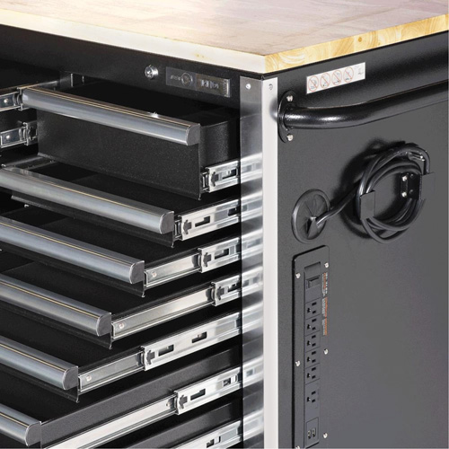 HDRC7220 HD Series Roller Cabinet, 20 Drawers, 72" W x 24" D x 42-3/10" H, Black Helyx Safety & Industrial Supplies