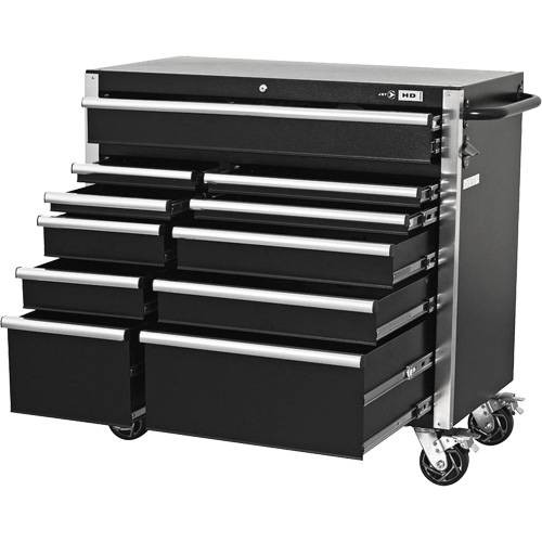 HDCC-4115 HD Series Toolbox Combo, 21-1/2" D x 44-1/5" W x 63-3/10" H, Black Helyx Safety & Industrial Supplies