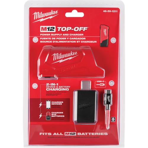 M12 TOP-OFF Power Supply and Charger, 12 V, Lithium-Ion Helyx Safety & Industrial Supplies