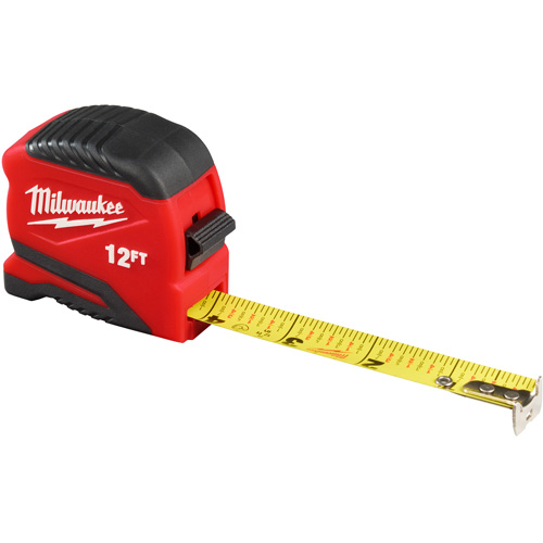 Compact Tape Measure, 13/16" x 12' Helyx Safety & Industrial Supplies