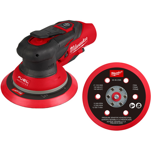M12 FUEL 6" Random Orbital Sander, 6" Sand Paper, 12 V Helyx Safety & Industrial Supplies