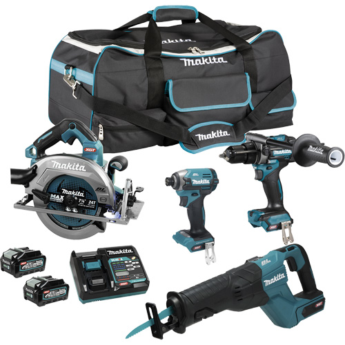 Ensemble 4 outils &agrave; moteur sans balai XGT, Lithium-ion, 40 V Helyx Safety & Industrial Supplies