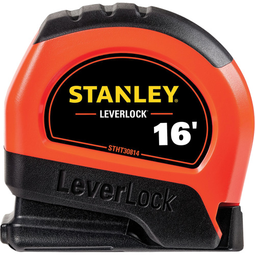 High-Visibility LEVERLOCK&reg; Tape Measure, 16', Imperial Graduations Helyx Safety & Industrial Supplies