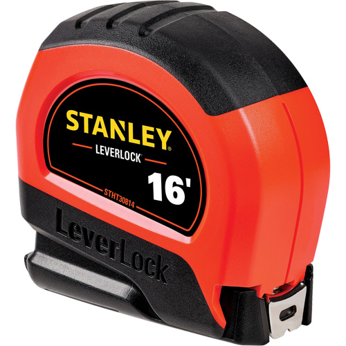 High-Visibility LEVERLOCK&reg; Tape Measure, 16', Imperial Graduations Helyx Safety & Industrial Supplies