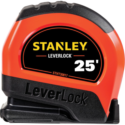 High-Visibility LEVERLOCK&reg; Tape Measure, 25', Imperial Graduations Helyx Safety & Industrial Supplies