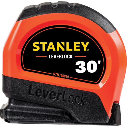 High-Visibility LEVERLOCK&reg; Tape Measure, 30', Imperial Graduations Helyx Safety & Industrial Supplies