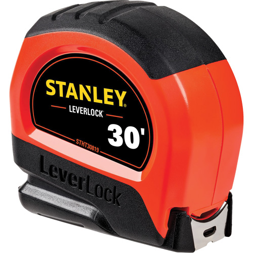 High-Visibility LEVERLOCK&reg; Tape Measure, 30', Imperial Graduations Helyx Safety & Industrial Supplies