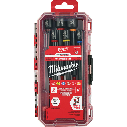 SHOCKWAVE Impact Duty 6" Nut Driver Set, 6 Pcs., Magnetic Helyx Safety & Industrial Supplies