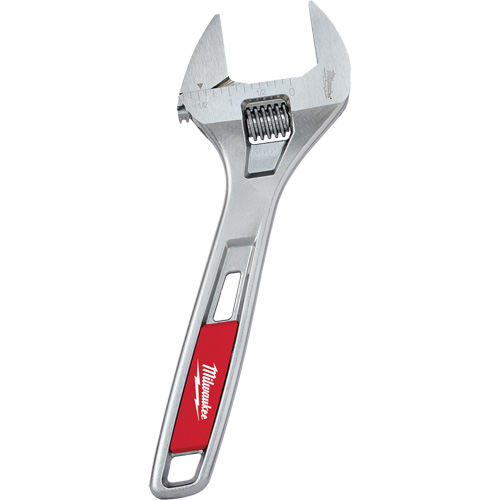 Wide Jaw Adjustable Wrench, 8" L, Chrome Helyx Safety & Industrial Supplies