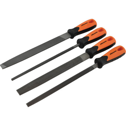 Jeu de limes &agrave; main, 4 pi&egrave;ces Helyx Safety & Industrial Supplies